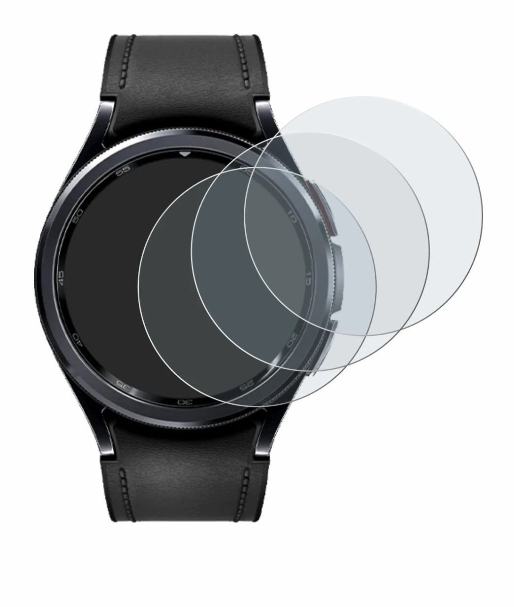 Image of the device Samsung Galaxy Watch 6 Classic (47 mm) with a wide variety of screen protectors.