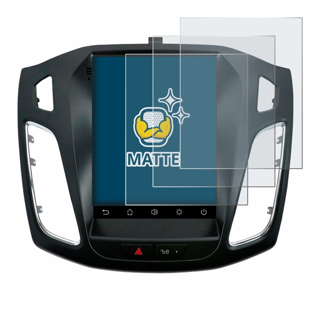 Image of the device Isudar Ford/Focus MK3 2012–2019 with a wide variety of screen protectors.