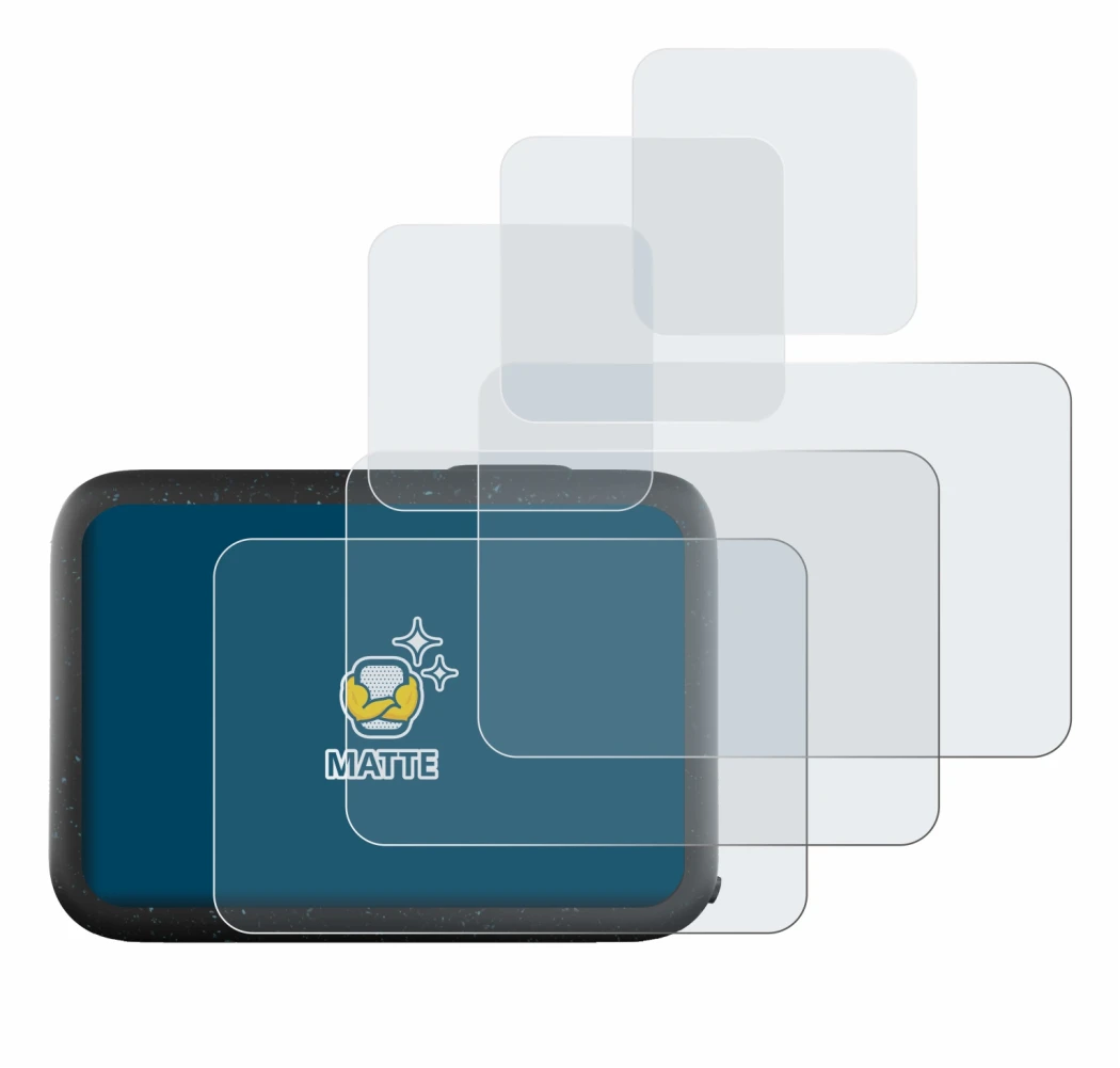 Image of the device GoPro Hero 12 Black with a wide variety of screen protectors.