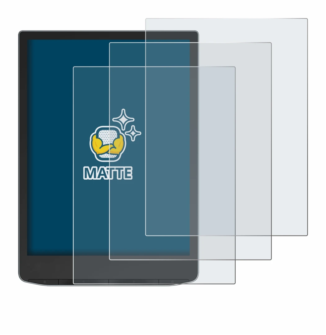 Image of the device PocketBook InkPad Color 3 with a wide variety of screen protectors.