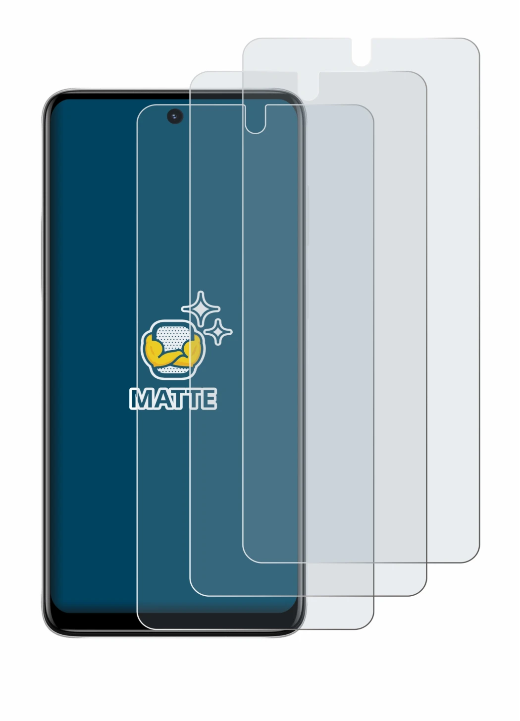 Image of the device Motorola Moto E32s with a wide variety of screen protectors.