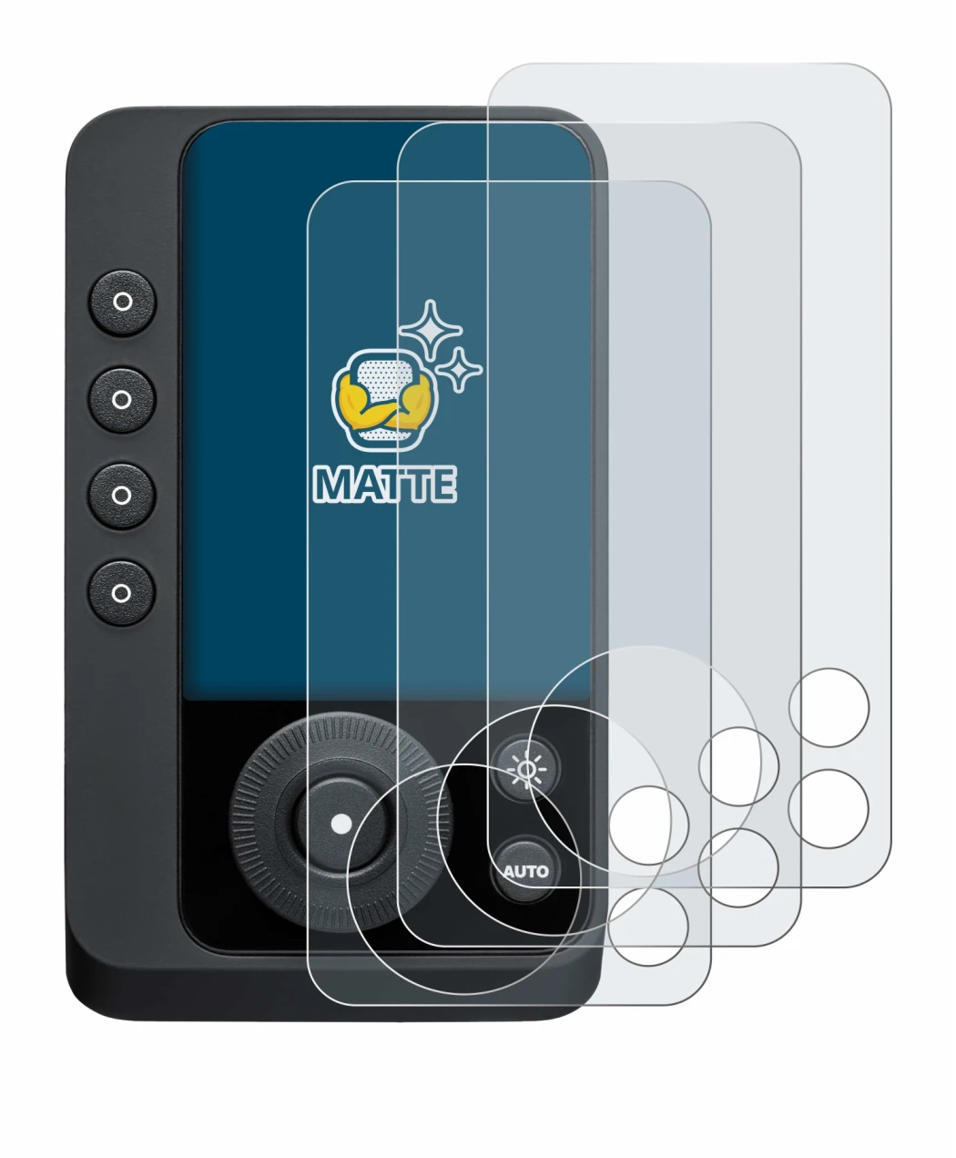 Image of the device Profoto Connect Pro with a wide variety of screen protectors.