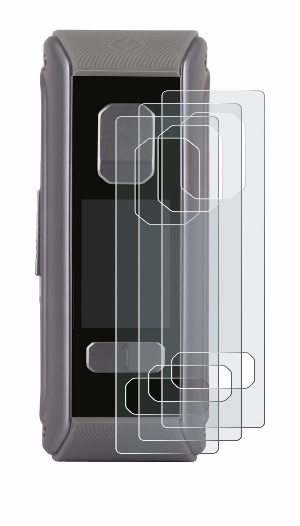 Image of the device GeekVape Aegis Max2 / Max100 with a wide variety of screen protectors.