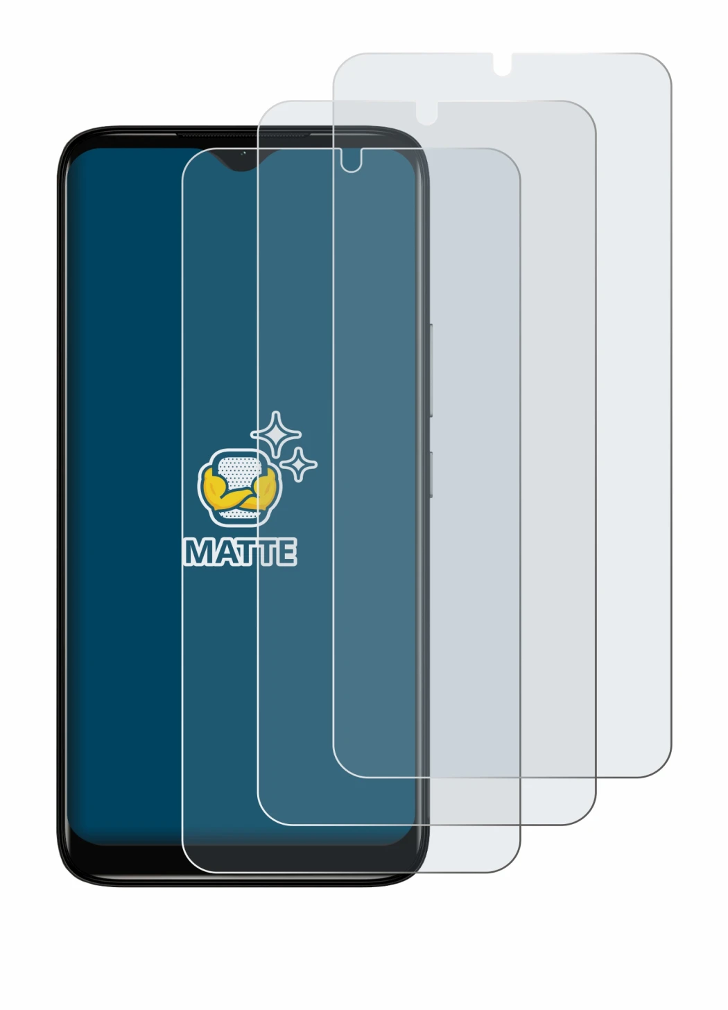 Image of the device Nokia C12 with a wide variety of screen protectors.