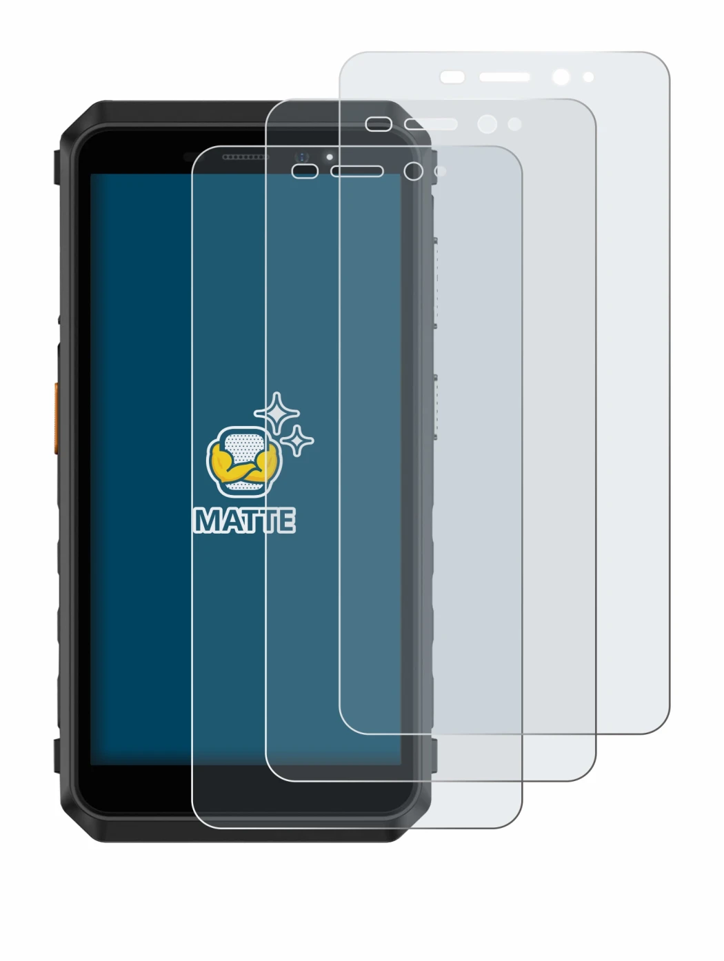 Image of the device Ulefone Power Armor X11 Pro with a wide variety of screen protectors.