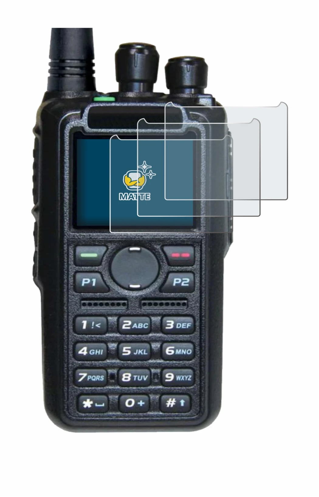 Image of the device AnyTone AT-D878UV II Plus with a wide variety of screen protectors.