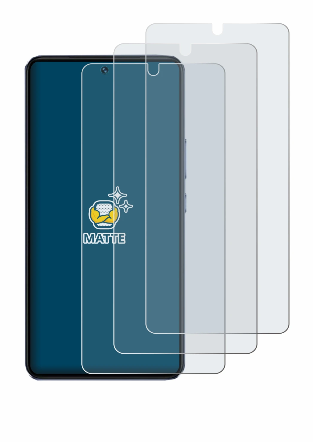 Image of the device Vivo V40 SE with a wide variety of screen protectors.