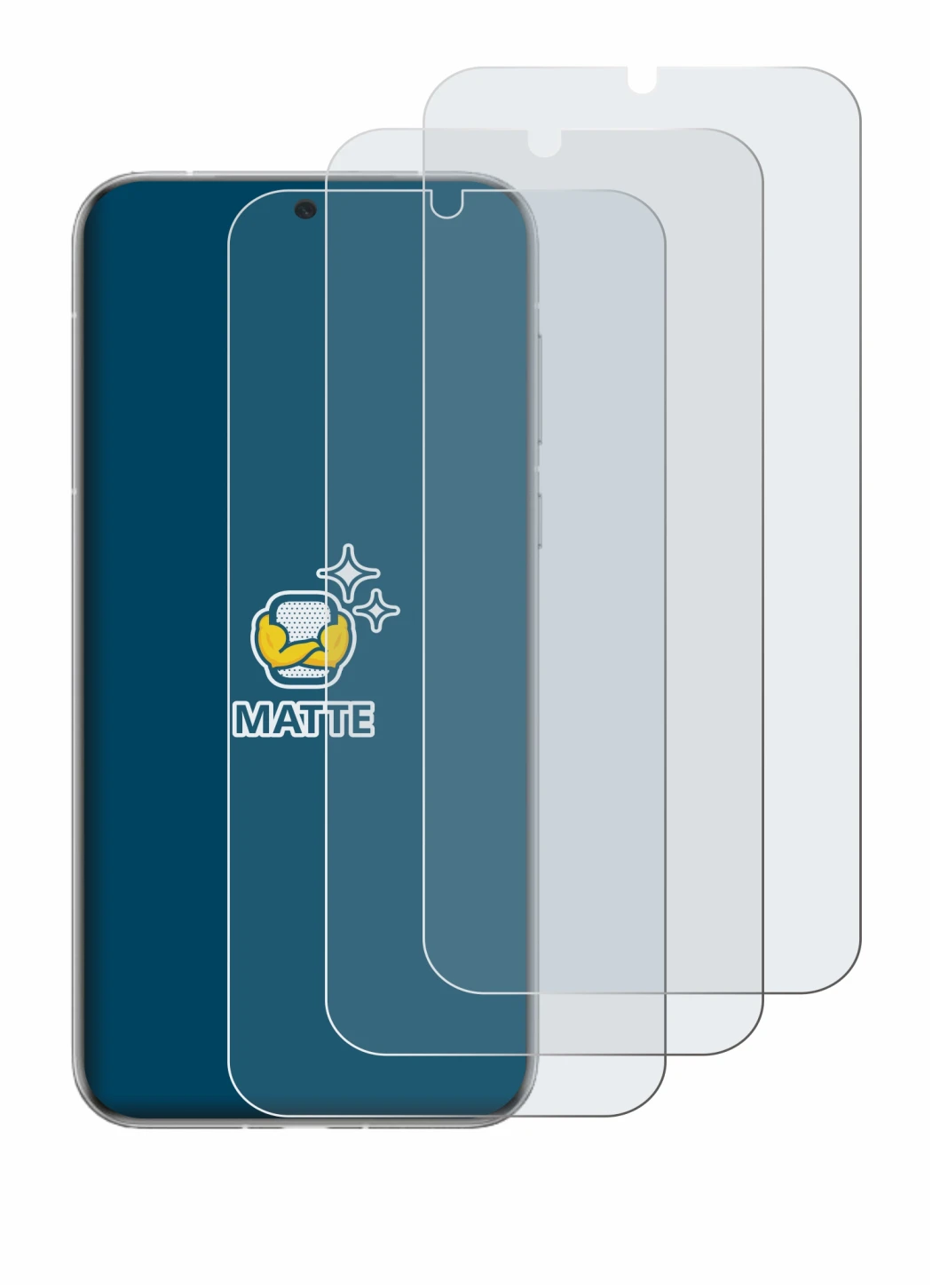 Image of the device Huawei Pura 70 Pro with a wide variety of screen protectors.