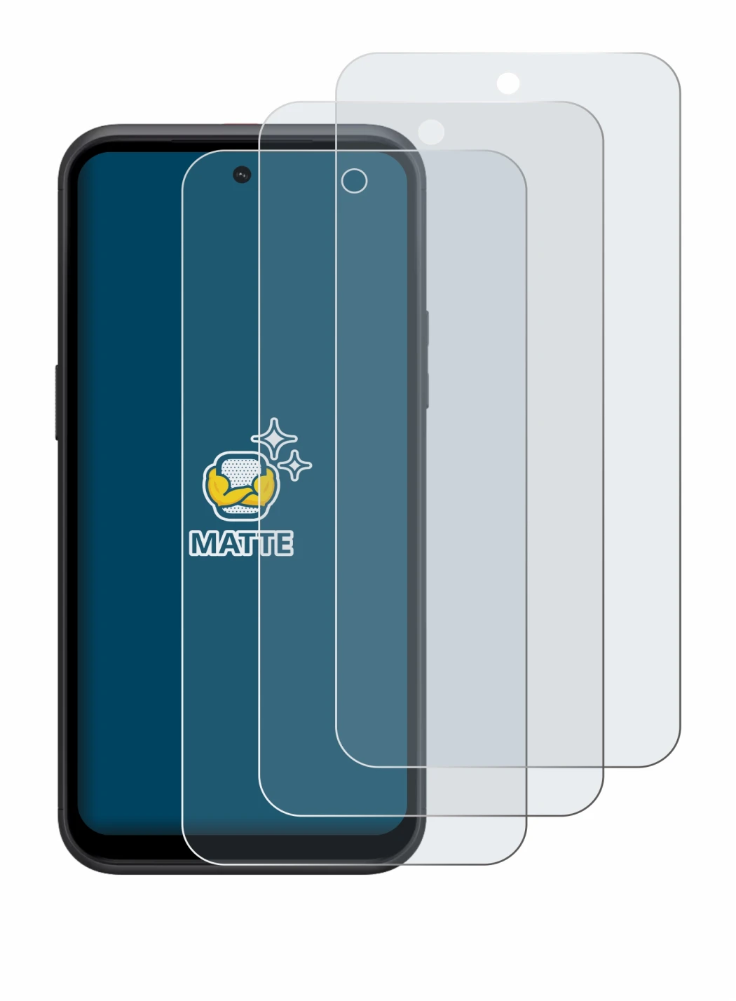 Image of the device HMD XR21 with a wide variety of screen protectors.