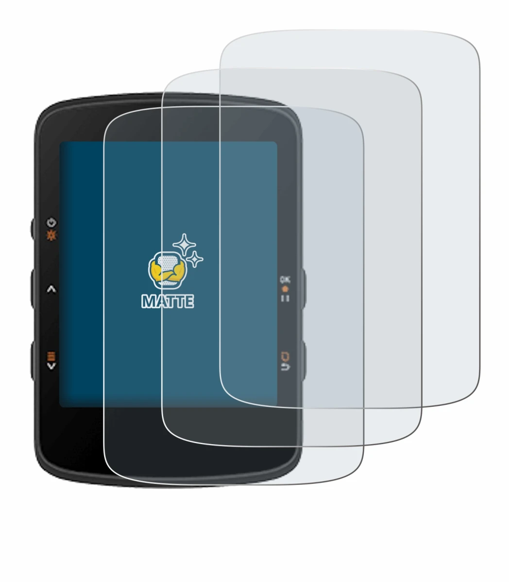 Image of the device Bryton Rider 460 with a wide variety of screen protectors.