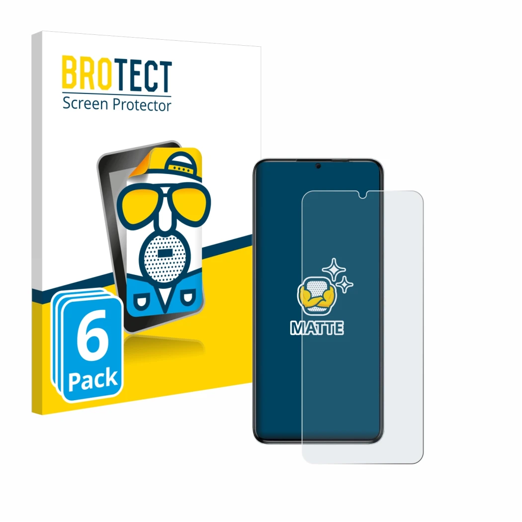 Front side of a product packaging with the brand logo BROTECT. Next to it is the device Oukitel C50 shown with the correspondi