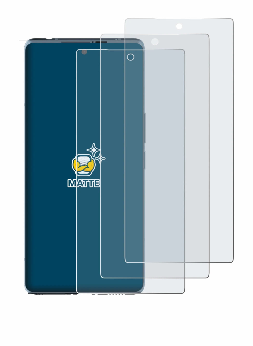 Image of the device HTC U24 Pro with a wide variety of screen protectors.
