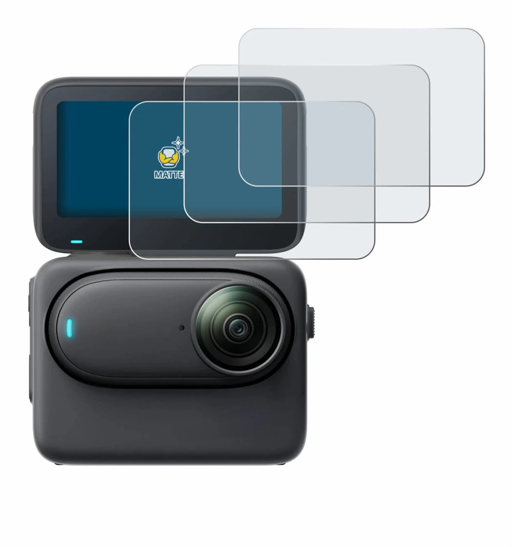 Image of the device Insta360 Go 3S with a wide variety of screen protectors.