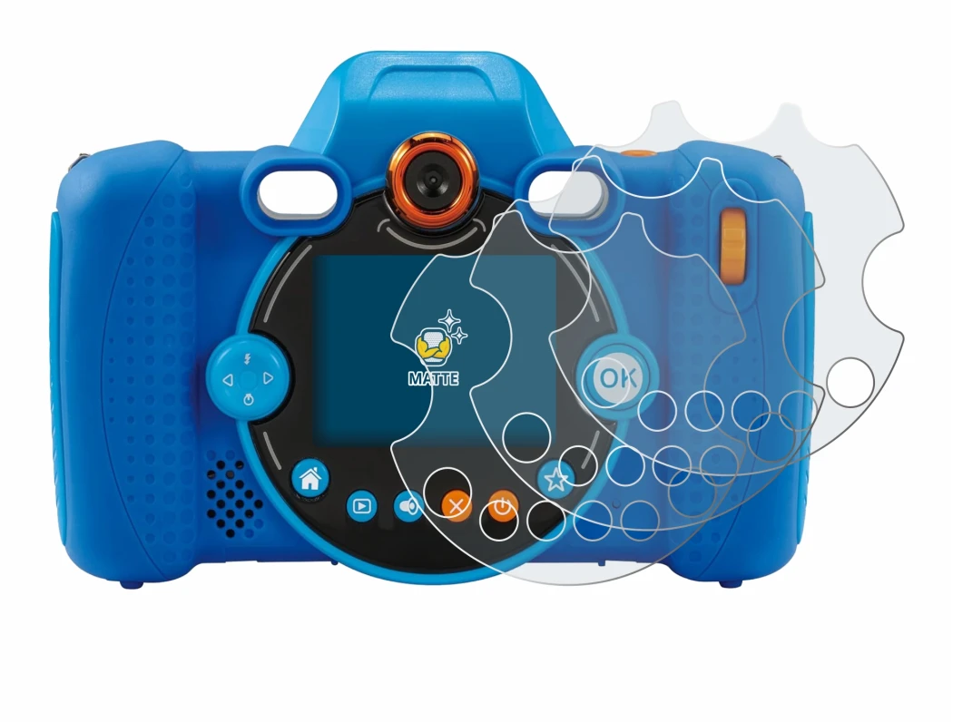 Image of the device Vtech Kidizoom Duo FX with a wide variety of screen protectors.