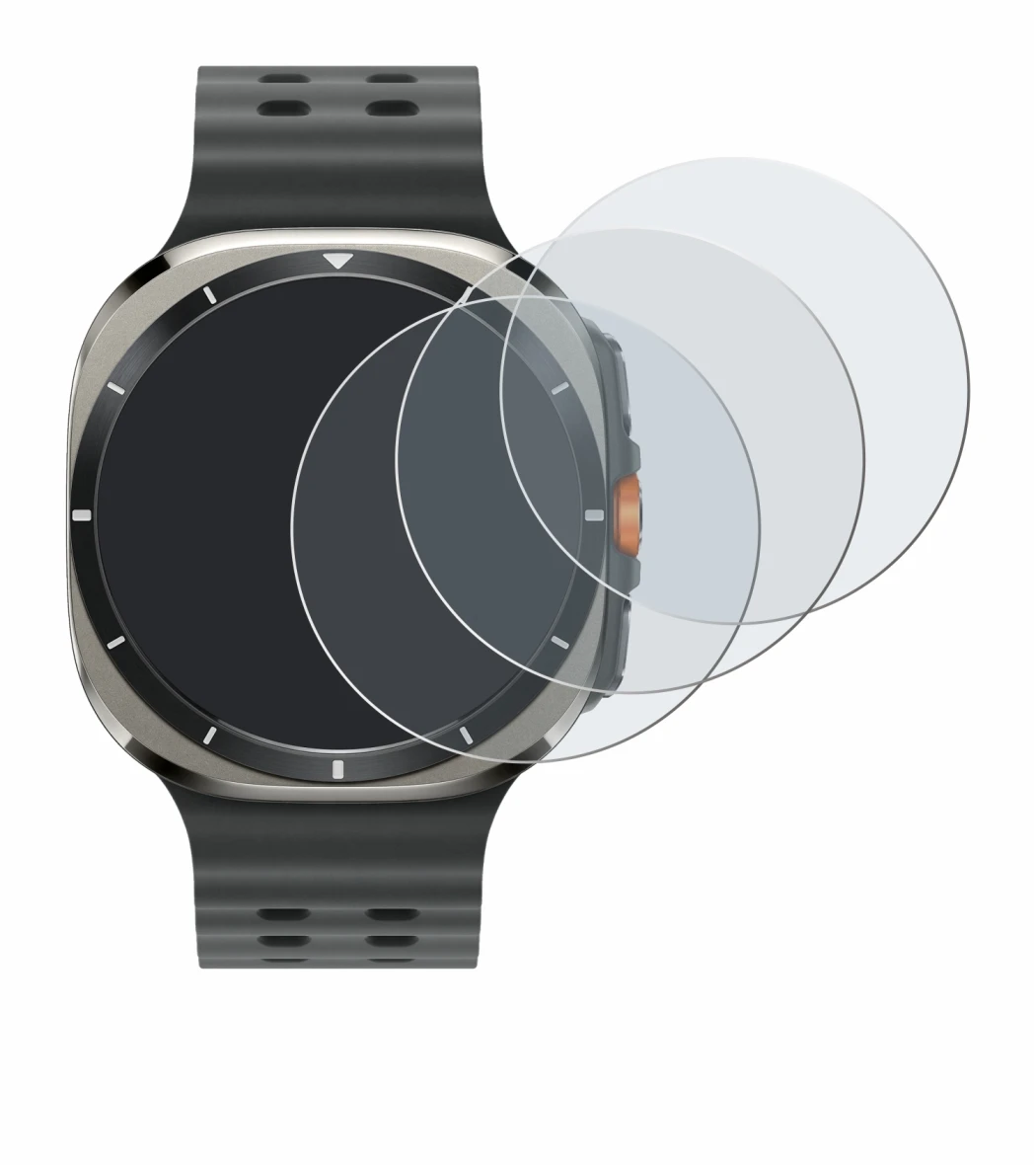 Image of the device Samsung Galaxy Watch Ultra (47 mm) with a wide variety of screen protectors.
