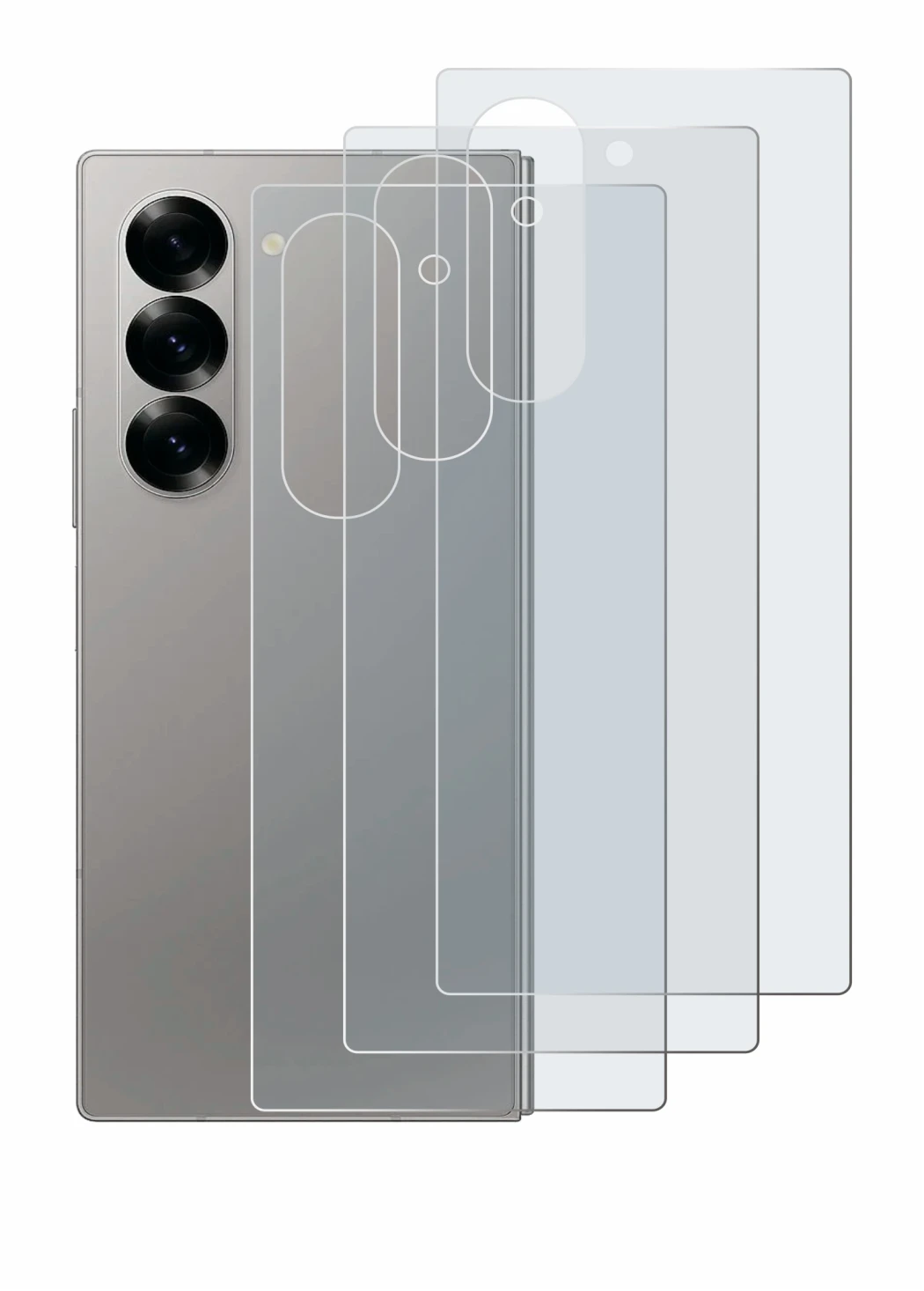 Image of the device Samsung Galaxy Z Fold 6 5G (Back) with a wide variety of screen protectors.