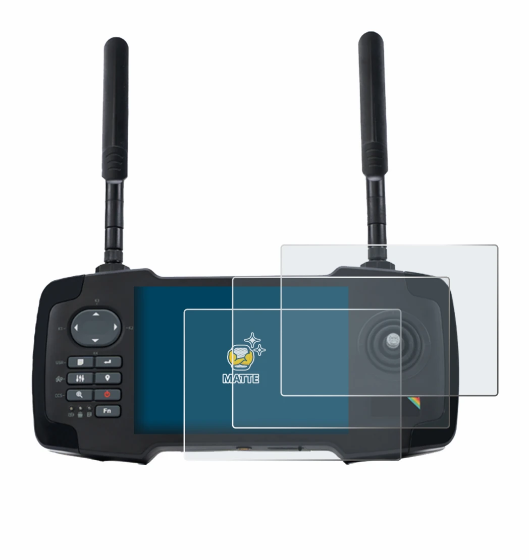 Image of the device Toslon XR500 with a wide variety of screen protectors.