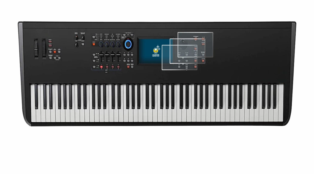 Image of the device Yamaha MODX8+ with a wide variety of screen protectors.