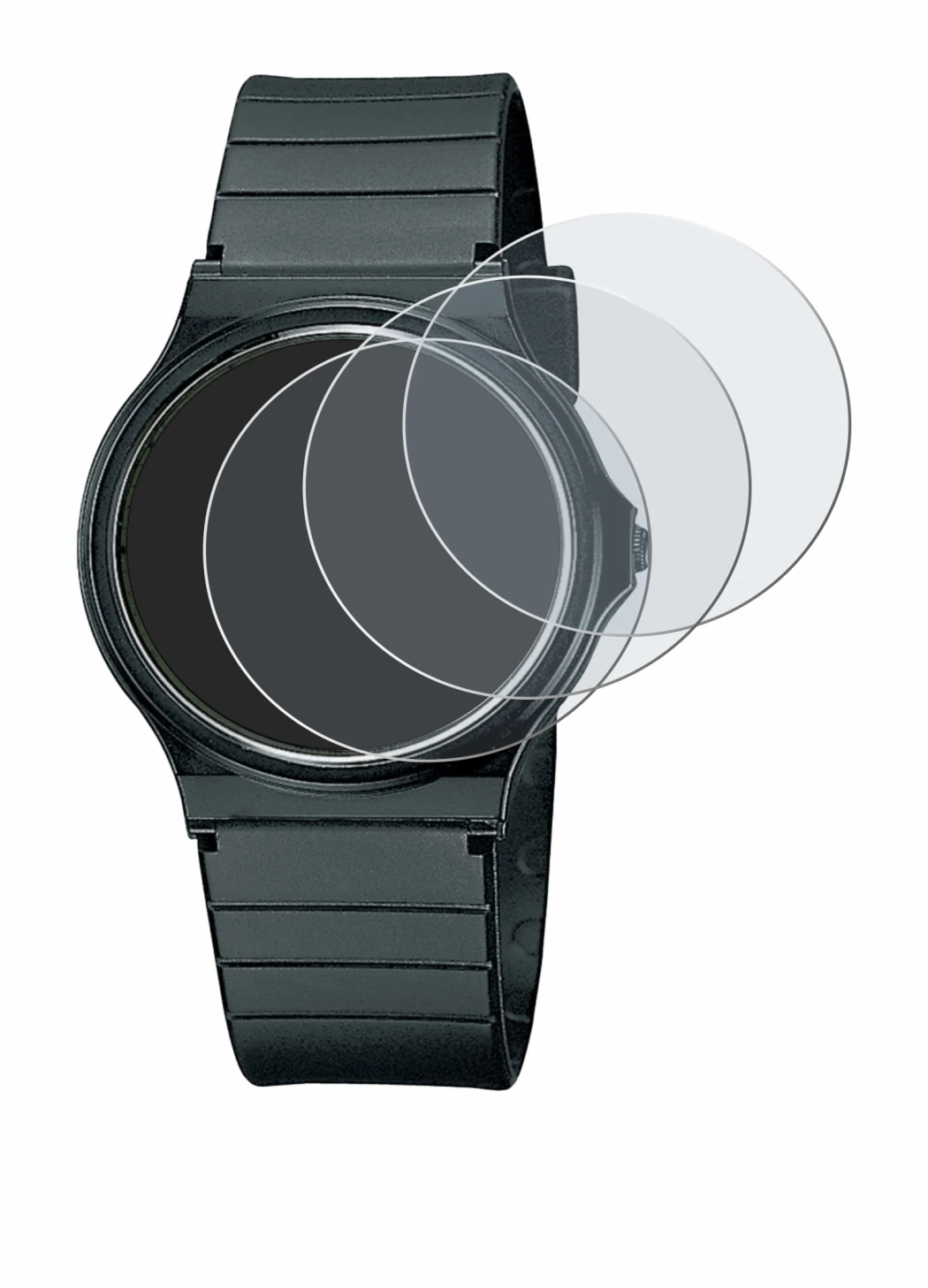 Image of the device Casio Collection MQ-24 with a wide variety of screen protectors.