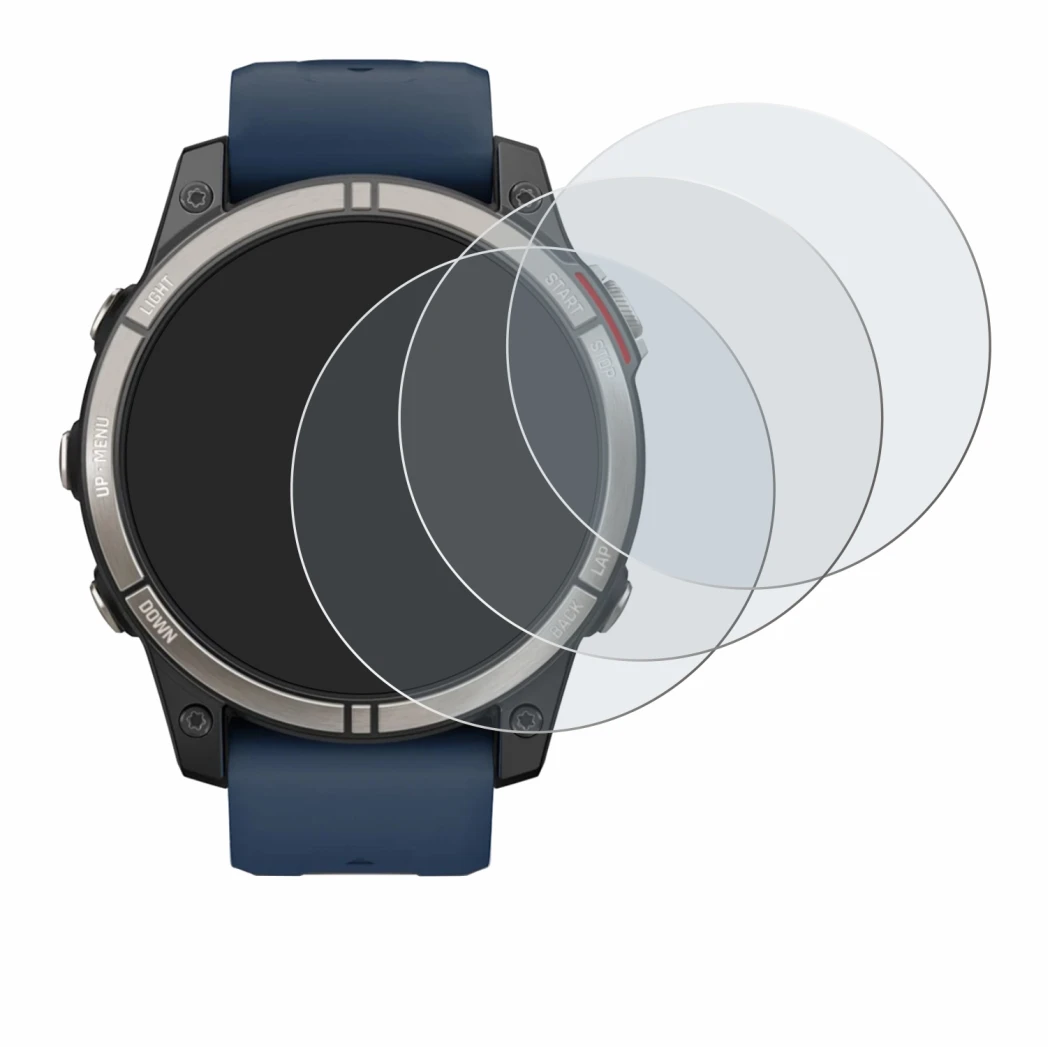 Image of the device Garmin quatix 7 Pro with a wide variety of screen protectors.