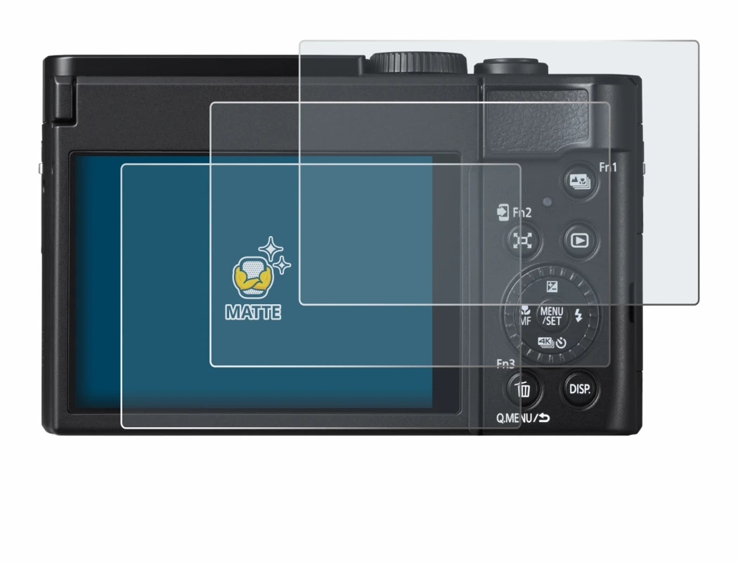 Image of the device Panasonic Lumix DC-TZ99 with a wide variety of screen protectors.