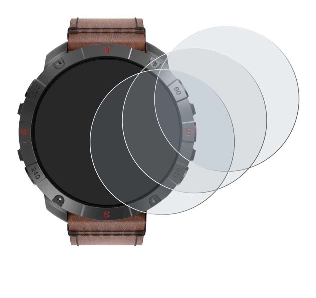 Image of the device Polar Grit X2 Pro Titan with a wide variety of screen protectors.