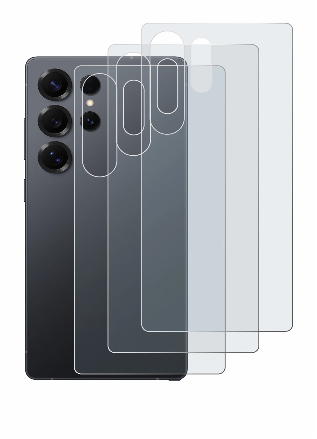 Image of the device Samsung Galaxy S25 Ultra (Back) with a wide variety of screen protectors.