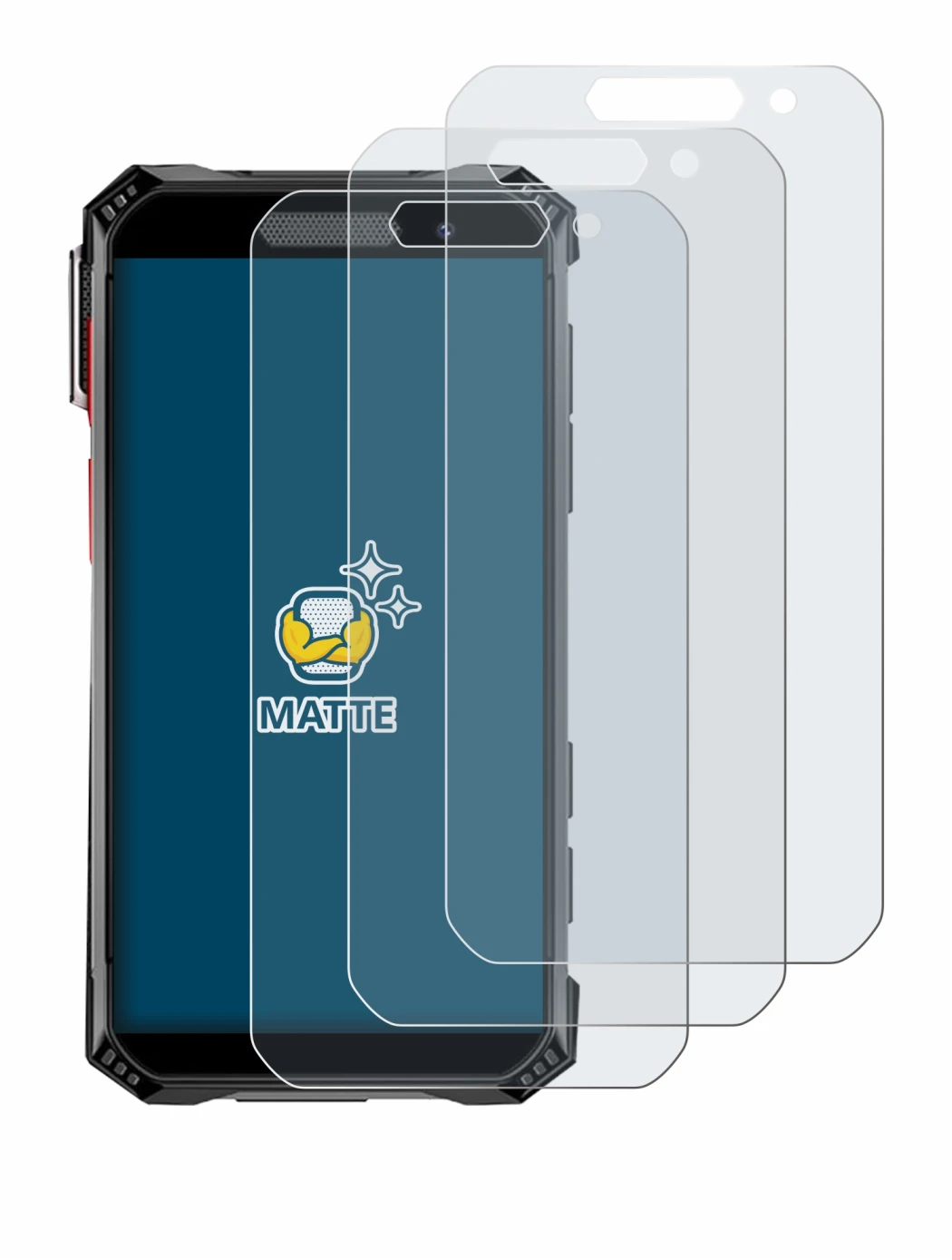 Image of the device Soyes S10 Max with a wide variety of screen protectors.