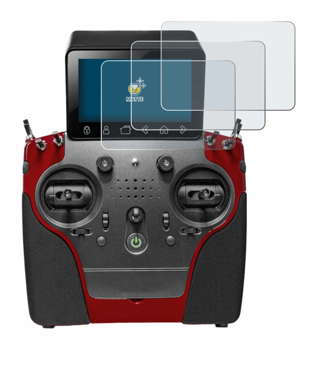 Image of the device PowerBox Systems Atom with a wide variety of screen protectors.