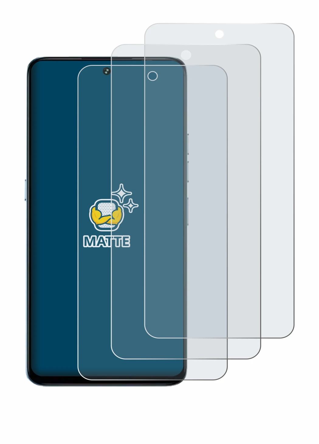 Image of the device Umidigi Note 100 5G with a wide variety of screen protectors.