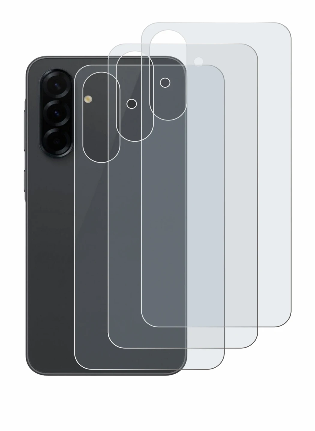 Image of the device Samsung Galaxy A36 5G (Back) with a wide variety of screen protectors.