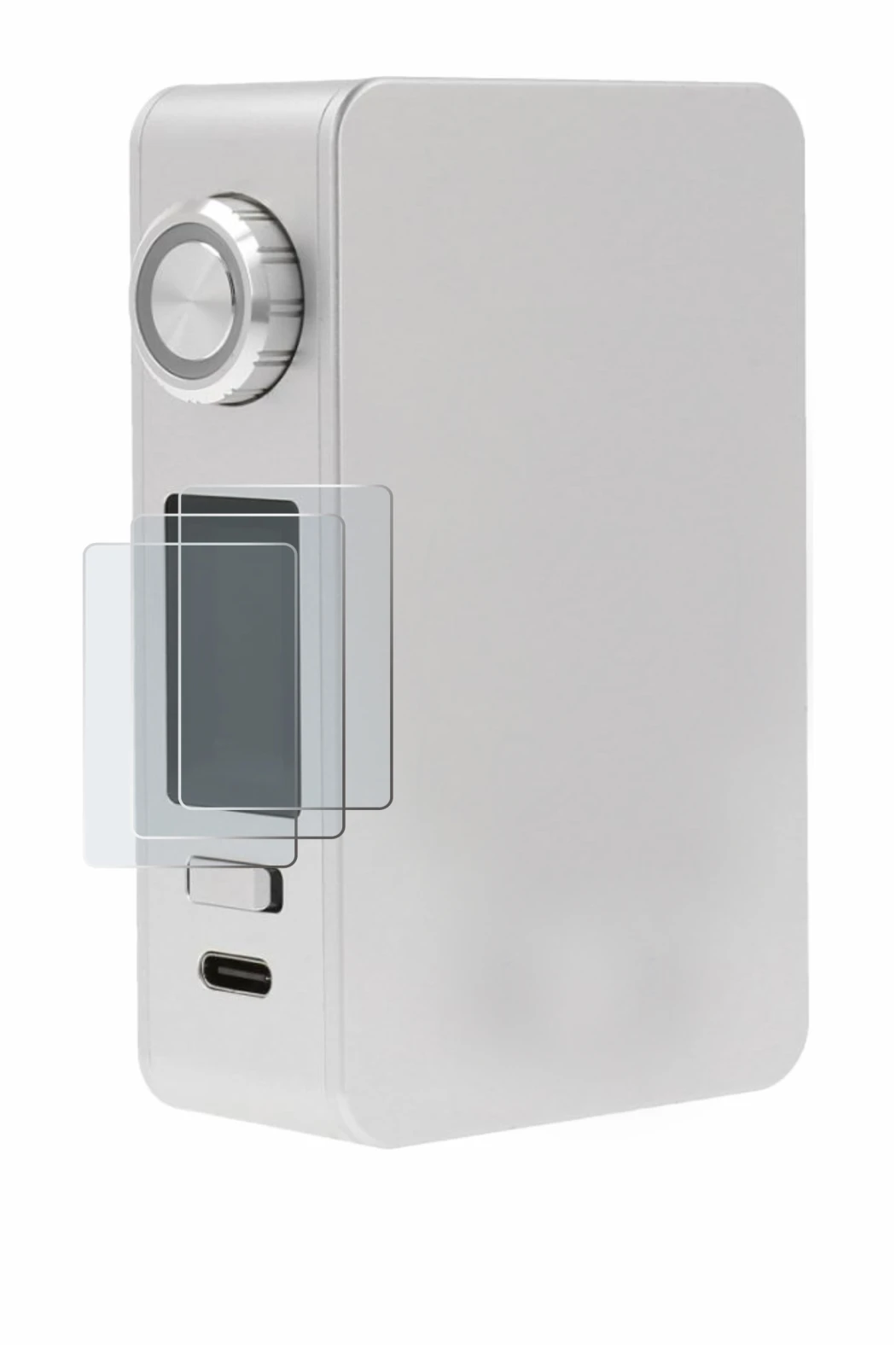 Image of the device Lost Vape Centaurus M200 with a wide variety of screen protectors.