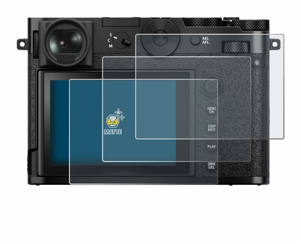 Image of the device Fujifilm GFX 100RF with a wide variety of screen protectors.