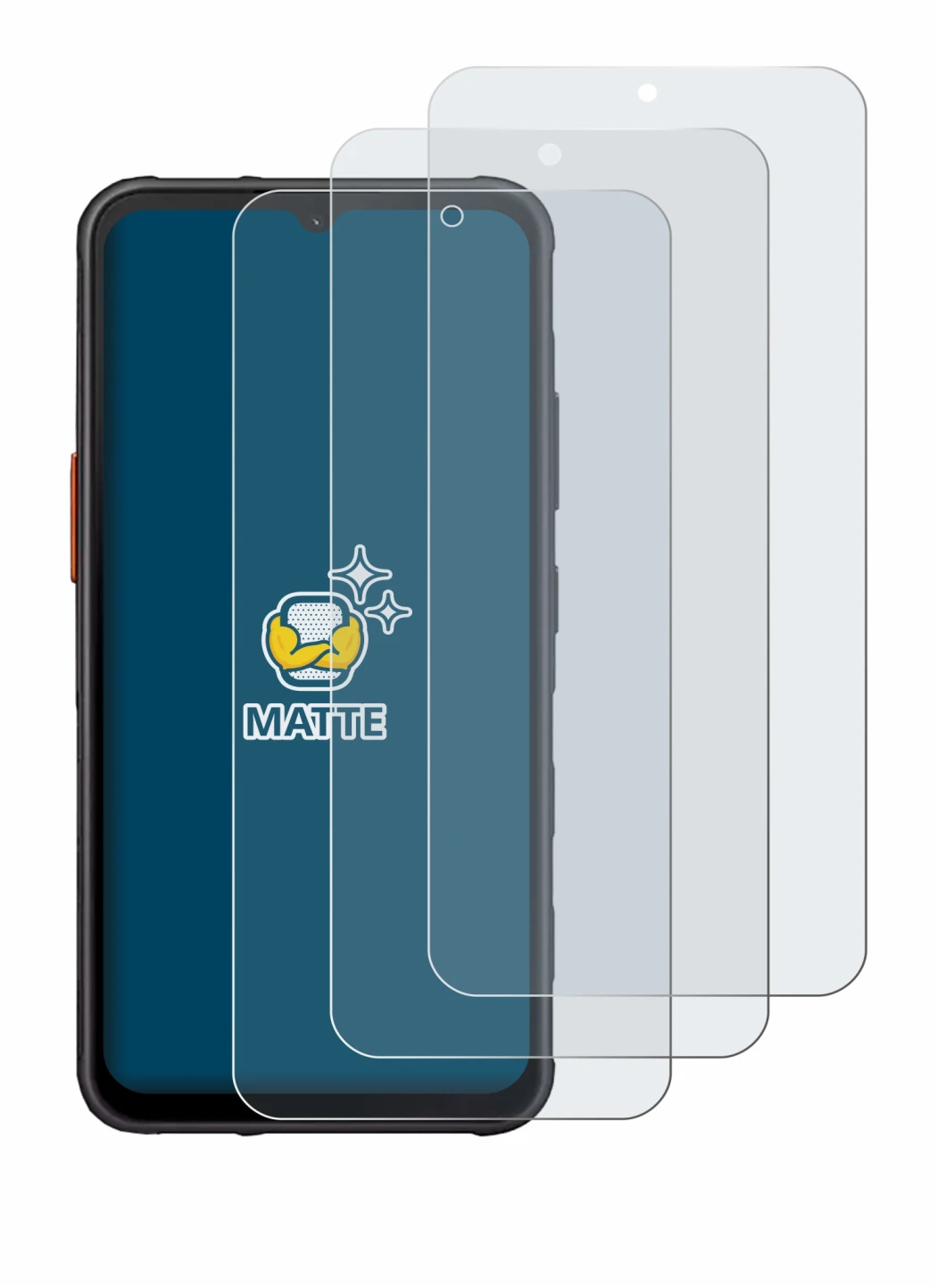 Image of the device Samsung Galaxy XCover 7 Enterprise Edition with a wide variety of screen protectors.