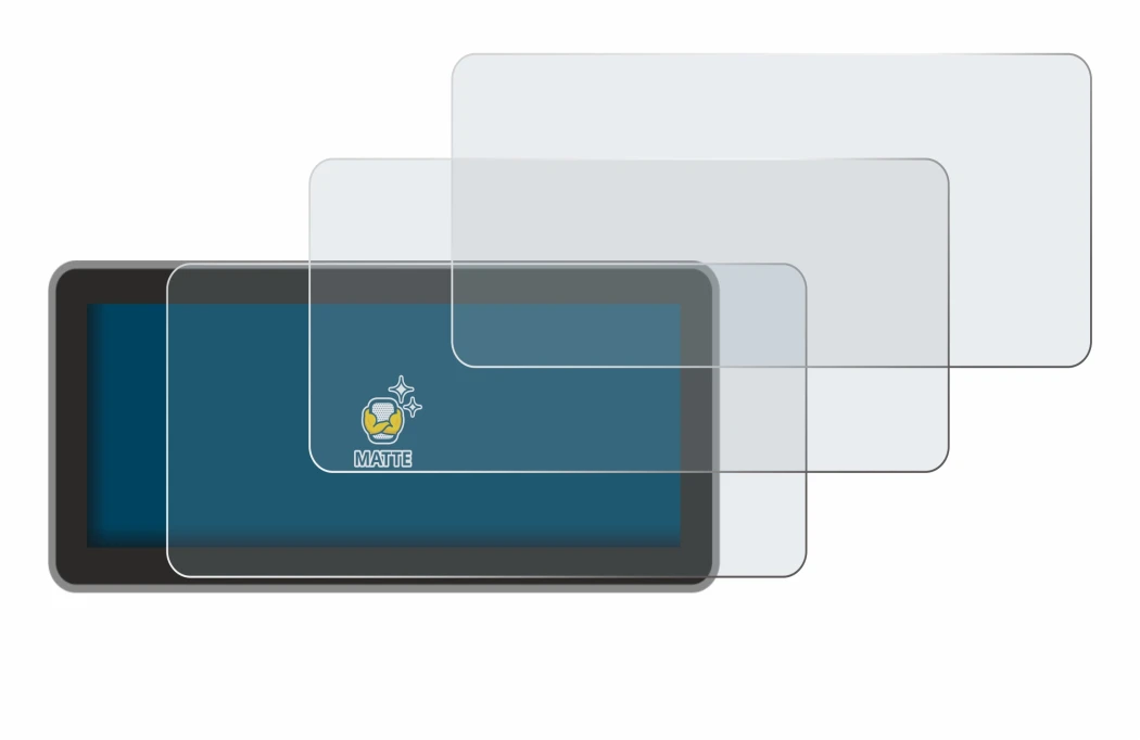 Image of the device Vantrue Nexus 4 Pro with a wide variety of screen protectors.