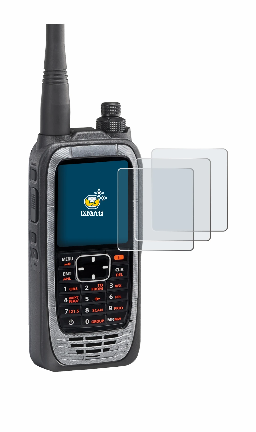 Image of the device Icom IC-A25NE /IC-A25CE with a wide variety of screen protectors.