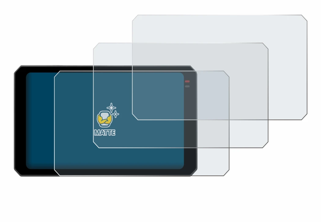 Image of the device Chigee AIO-6 Max with a wide variety of screen protectors.