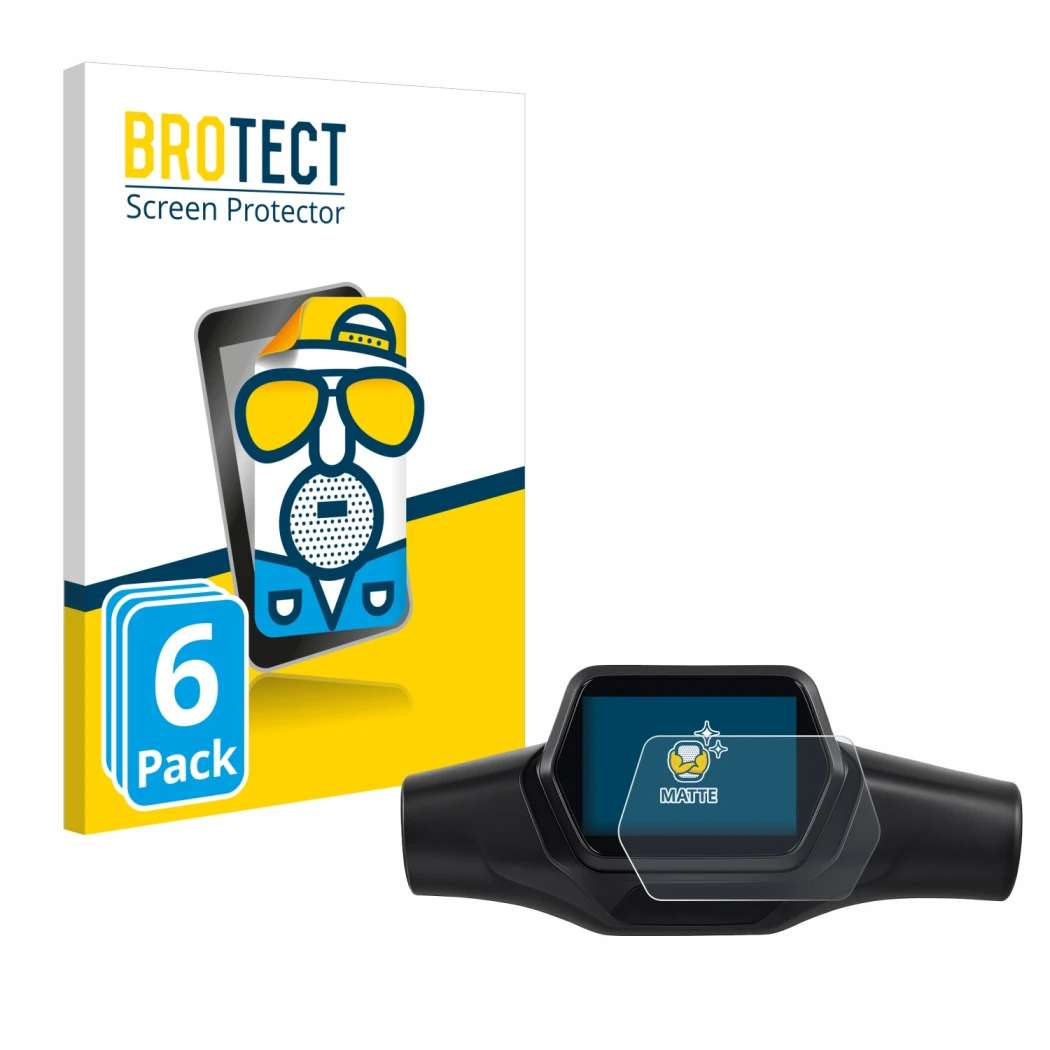 Front side of a product packaging with the brand logo BROTECT. Next to it is the device Segway Ninebot ZT3 Pro D shown with th