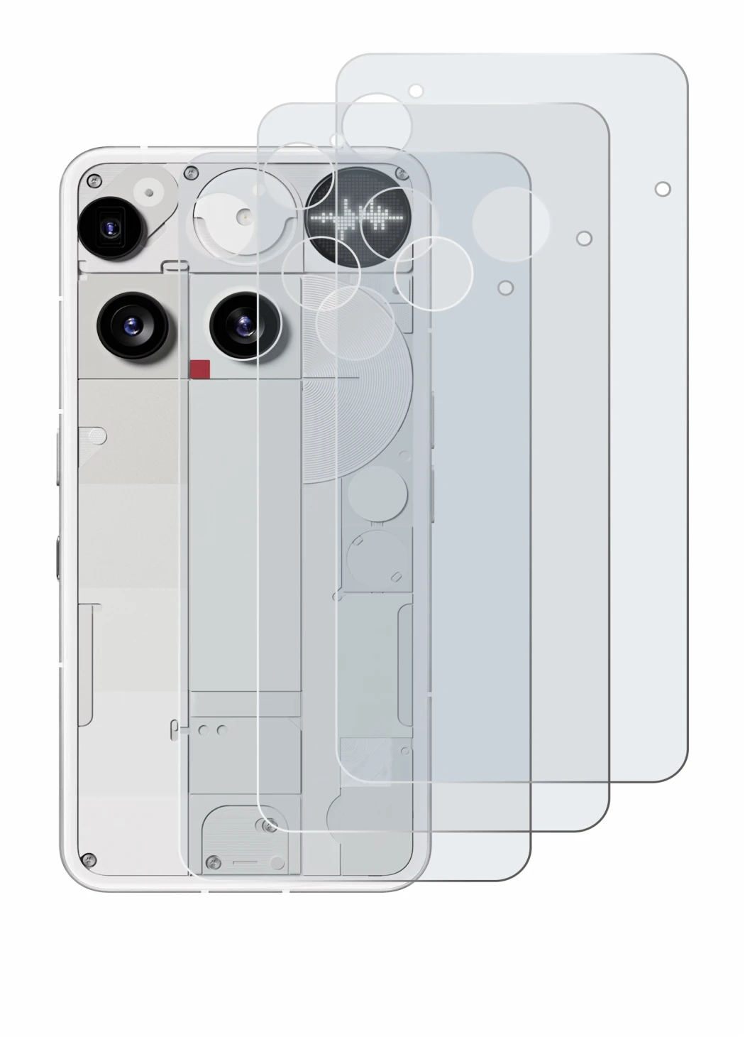 Image of the device Nothing Phone (3) (Back) with a wide variety of screen protectors.