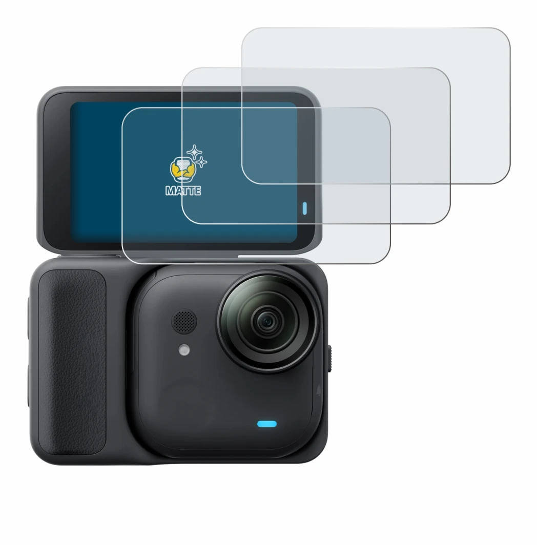 Image of the device Insta360 Go Ultra with a wide variety of screen protectors.