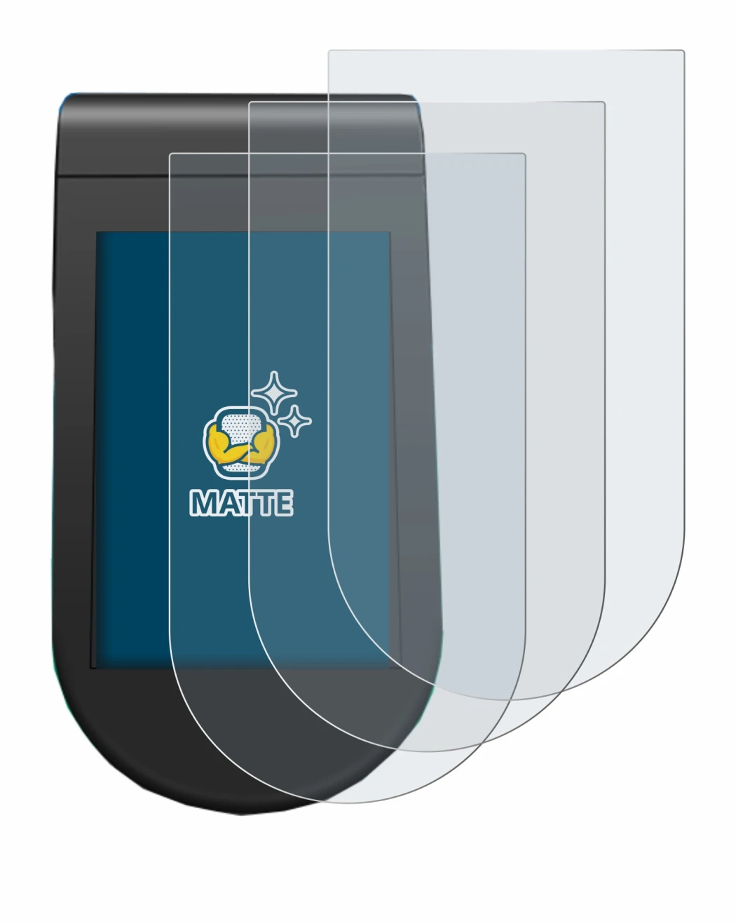 Image of the device SoFlow SO4 Pro MAX with a wide variety of screen protectors.