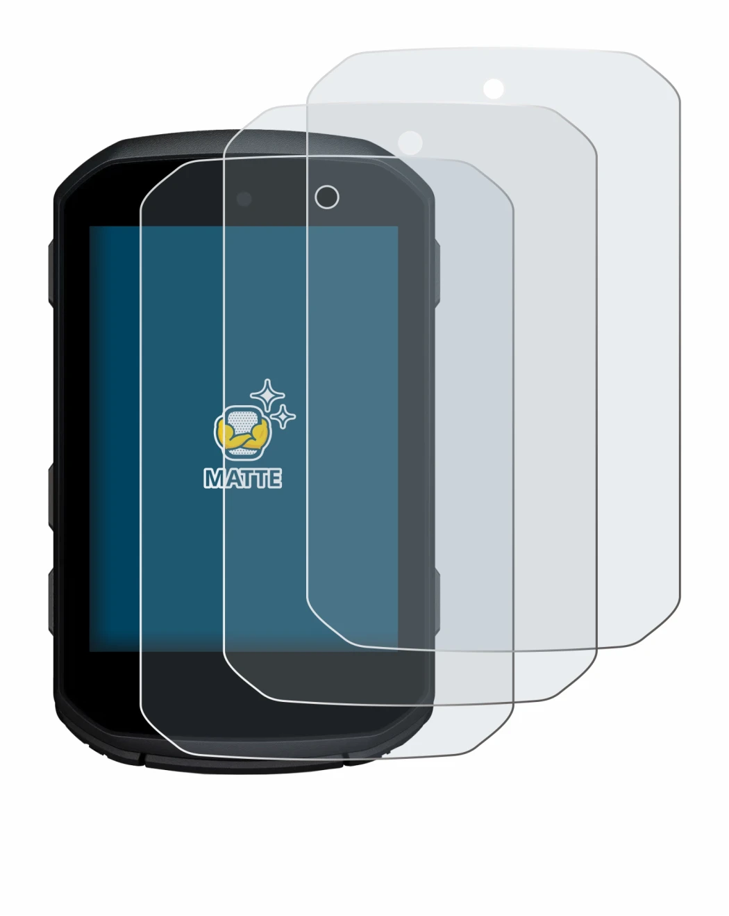 Image of the device Garmin Edge 850 with a wide variety of screen protectors.