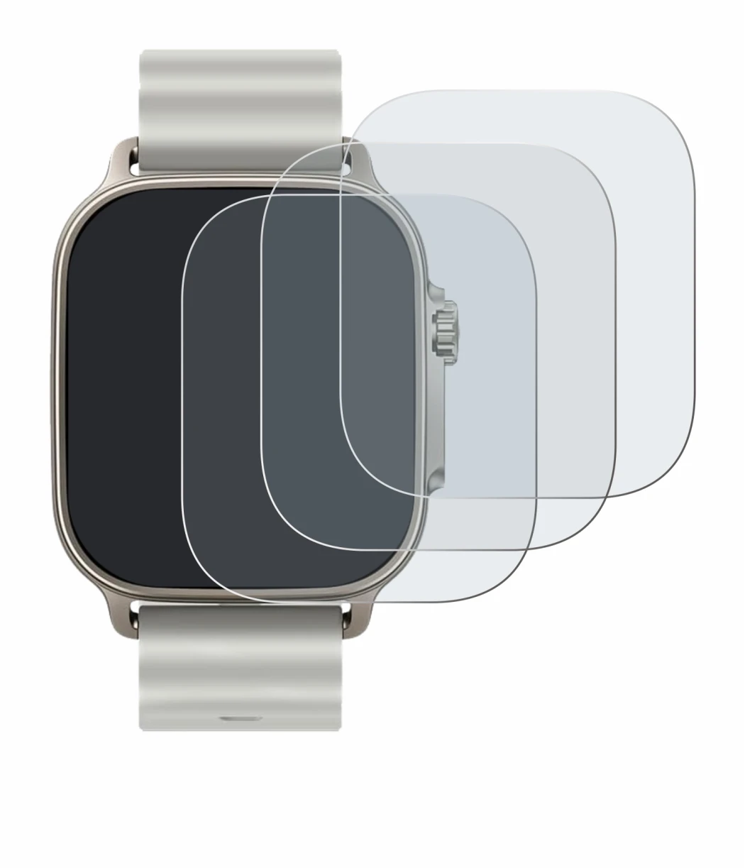 Image of the device realme Watch 5 with a wide variety of screen protectors.
