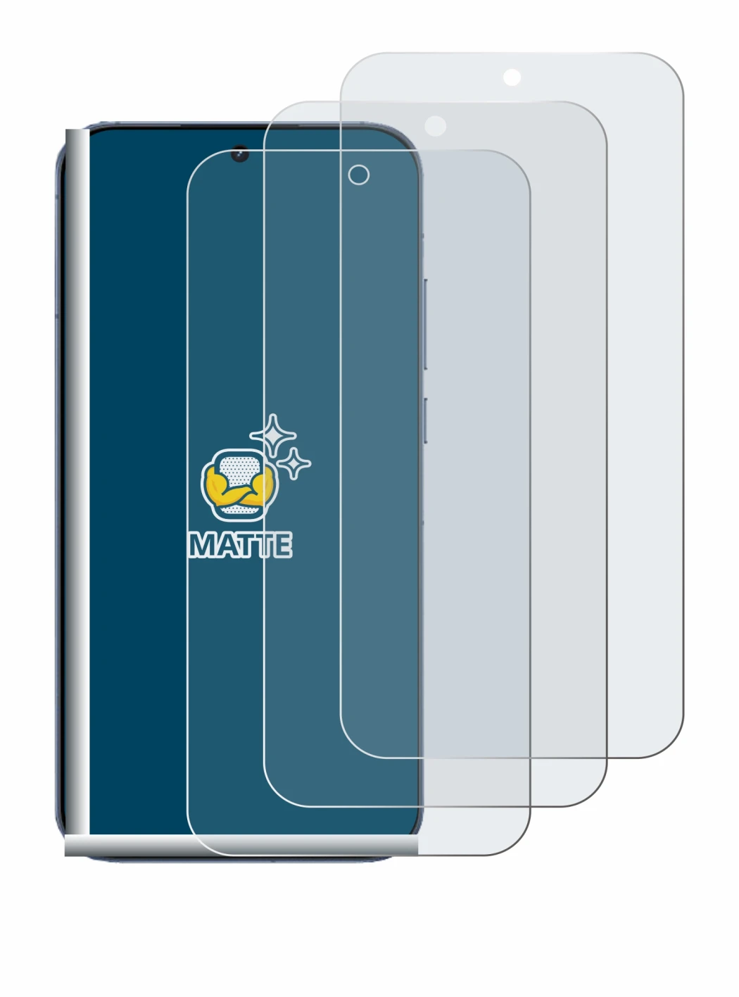 Image of the device realme GT 8 Pro with a wide variety of screen protectors.