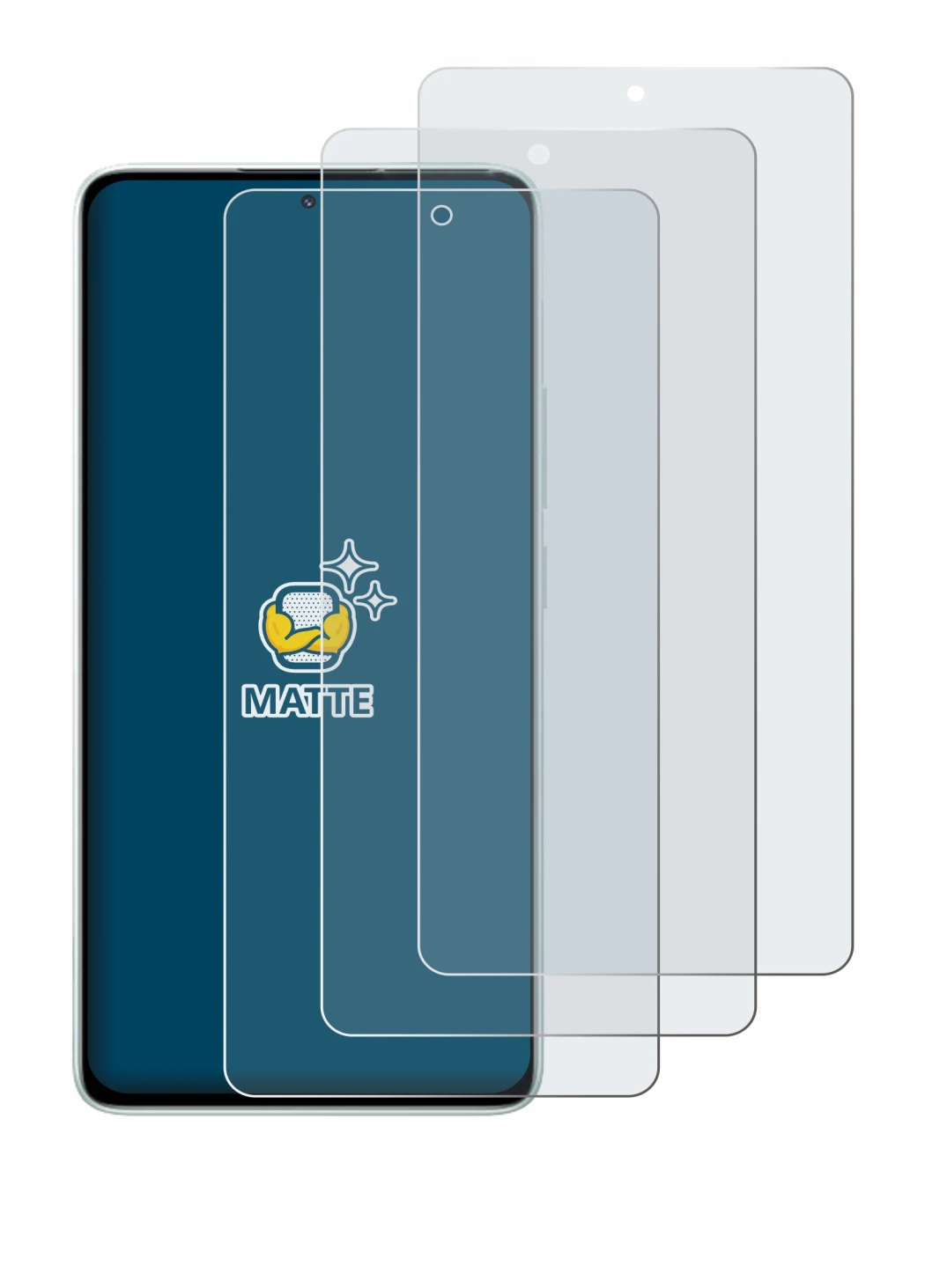 Image of the device Xiaomi Redmi Note 14 5G with a wide variety of screen protectors.