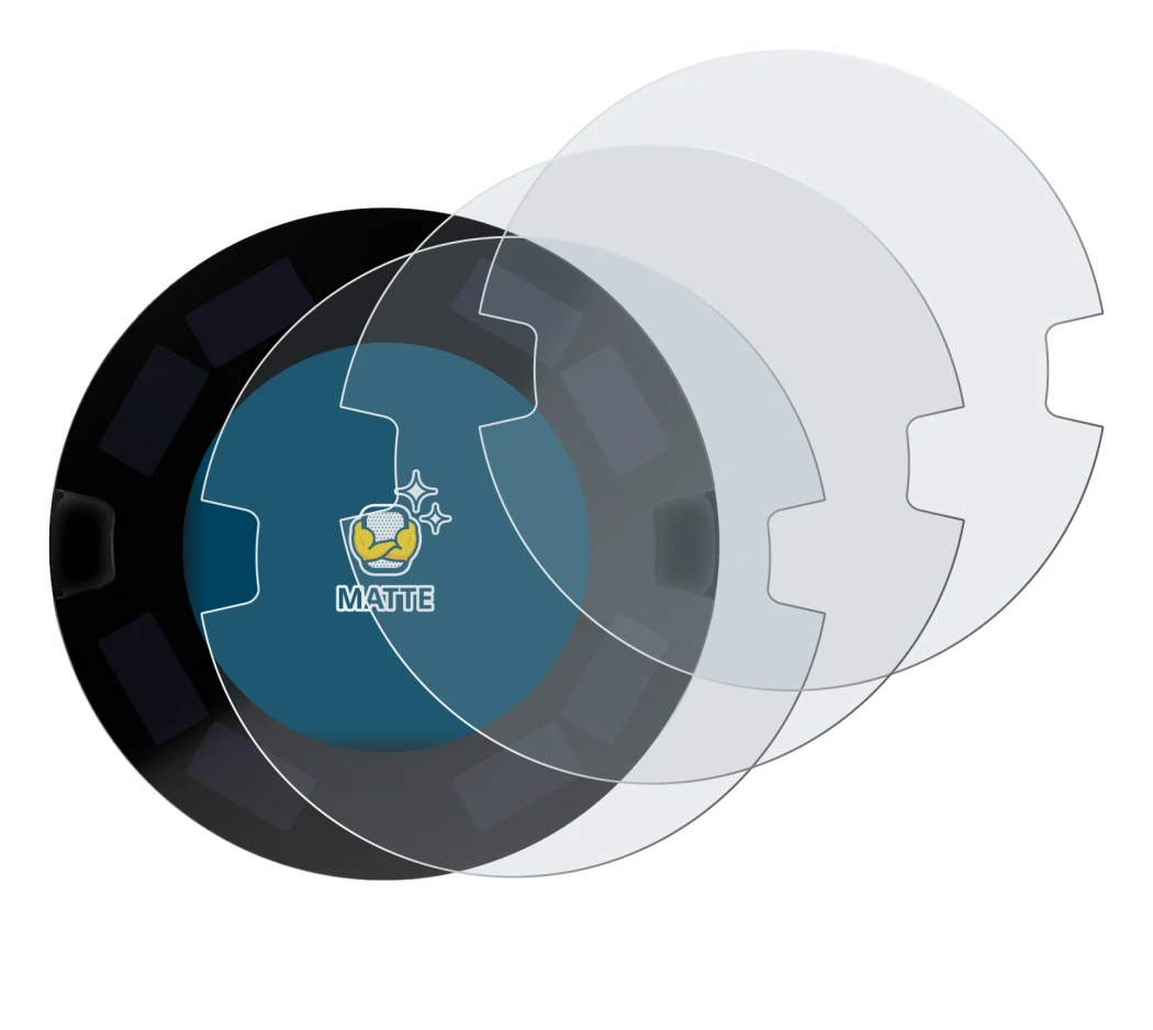 Image of the device OOONO P-DISC NO3 with a wide variety of screen protectors.