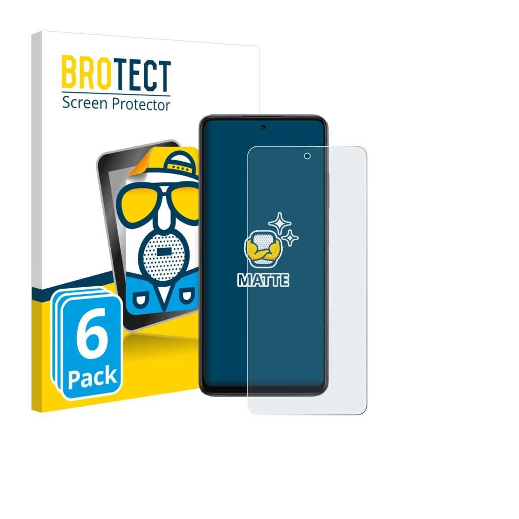 Front side of a product packaging with the brand logo BROTECT. Next to it is the device Oppo K13x shown with the corresponding