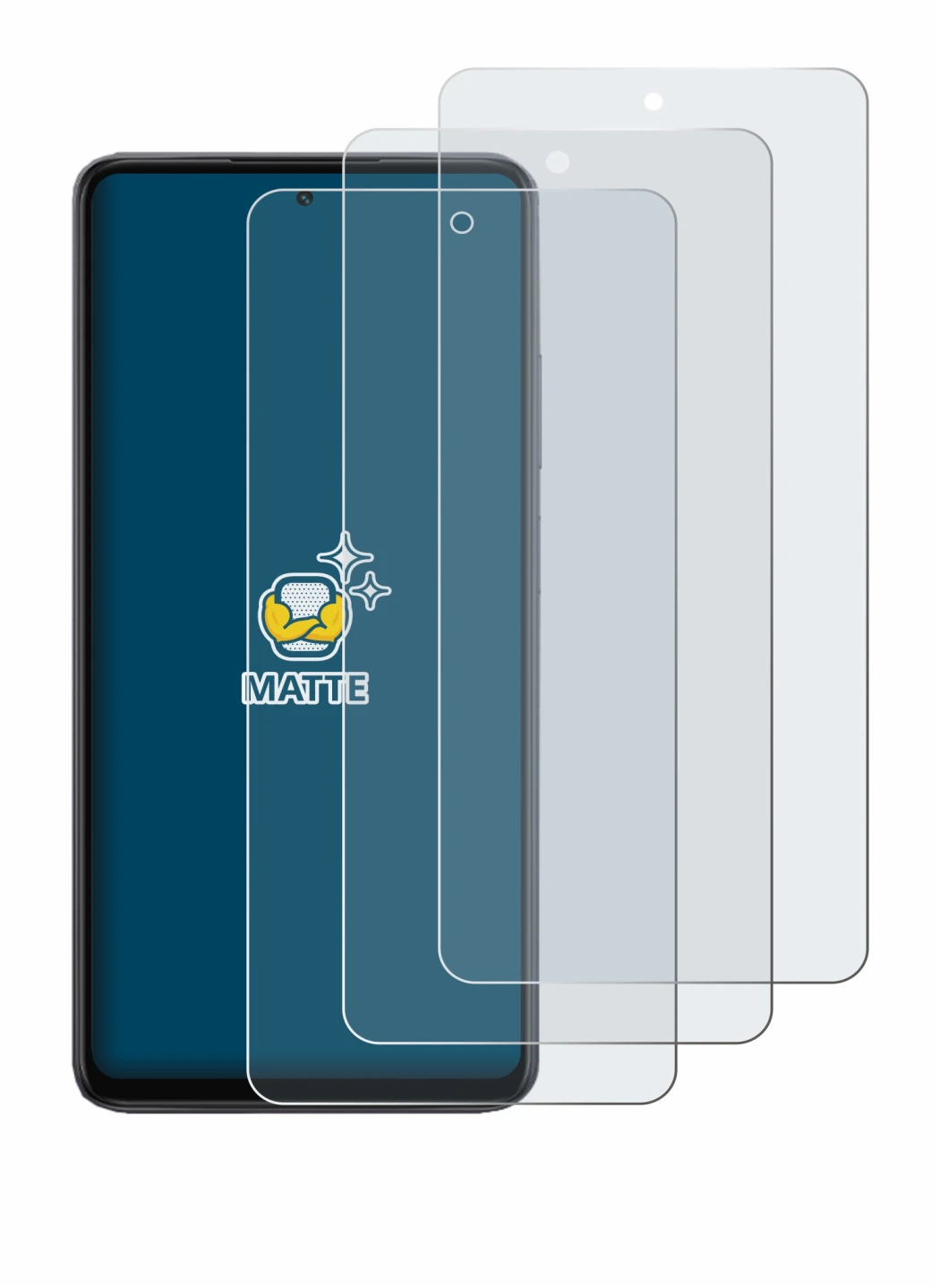 Image of the device Oppo K13x with a wide variety of screen protectors.