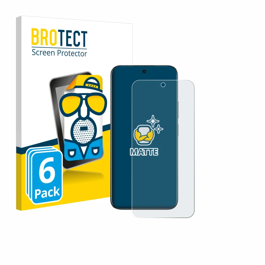 Front side of a product packaging with the brand logo BROTECT. Next to it is the device realme C85 shown with the correspondin