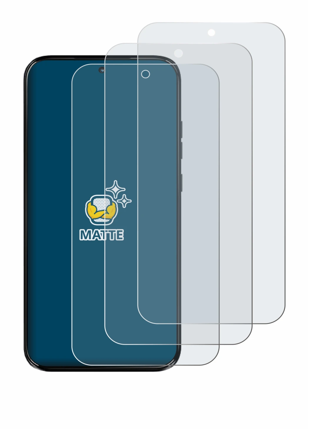 Image of the device Motorola Moto G77 with a wide variety of screen protectors.